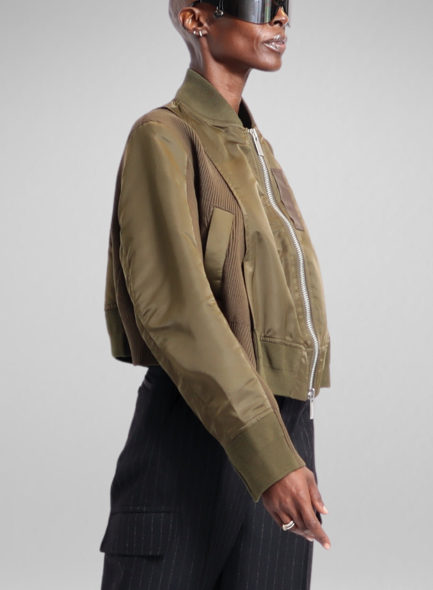 SACAI | Nylon Twill Knit Mix Blouson – Joan Shepp