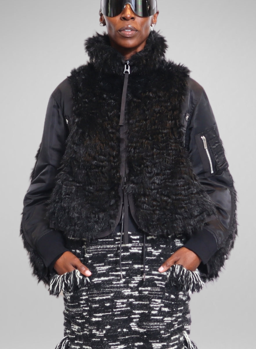 SACAI | Faux Fur Nylon Twill Mix Blouson – Joan Shepp