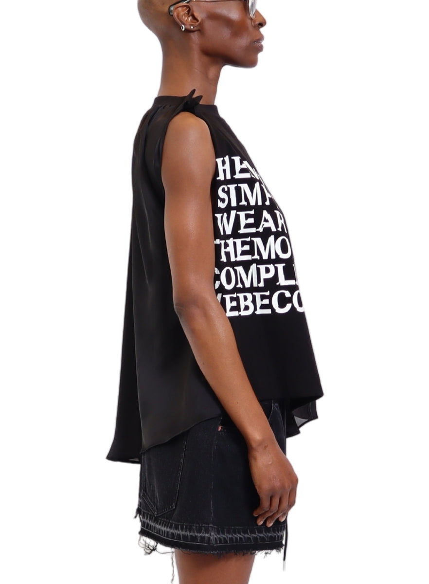 SACAI | Asymmetrical Graphic Tee