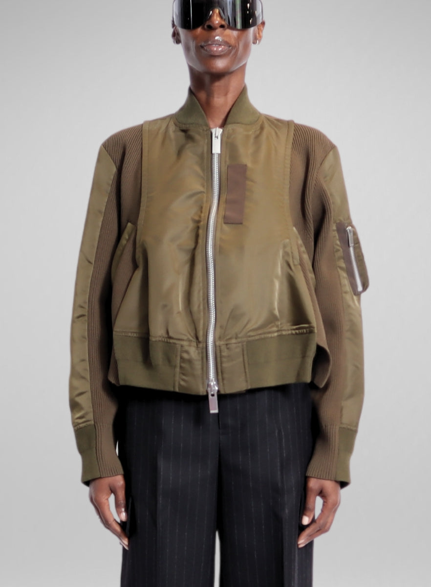 SACAI | Nylon Twill Knit Mix Blouson – Joan Shepp