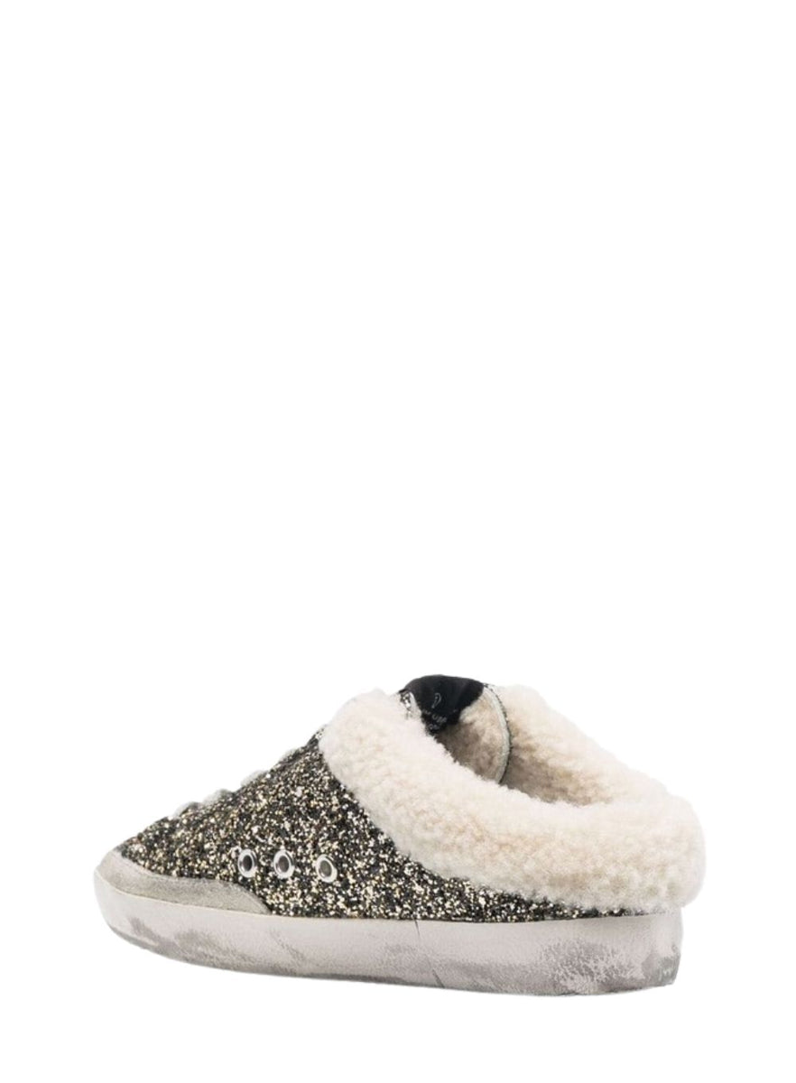 GOLDEN GOOSE | Super-Star Glitter Sabot with Shearling – Joan Shepp