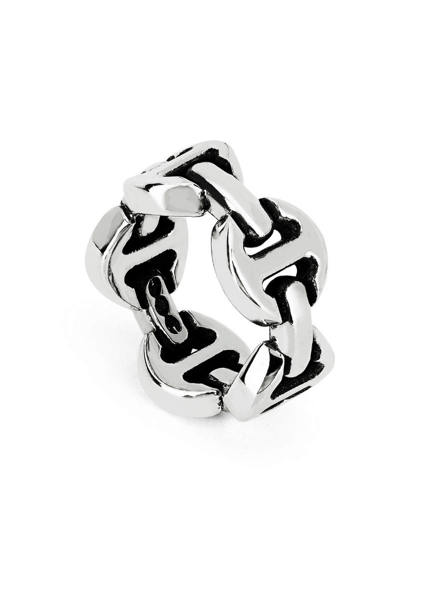 HOORSENBUHS | Dame Classic Tri-Link Ring in Sterling Silver – Joan