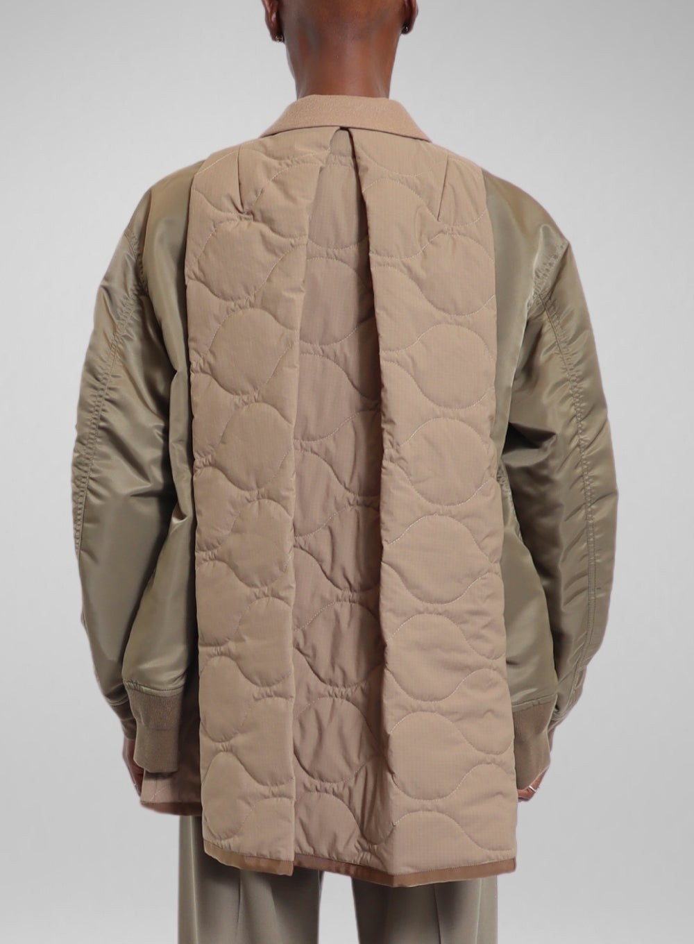 SACAI | Wool Melton Nylon Twill Mix Quilted Blouson