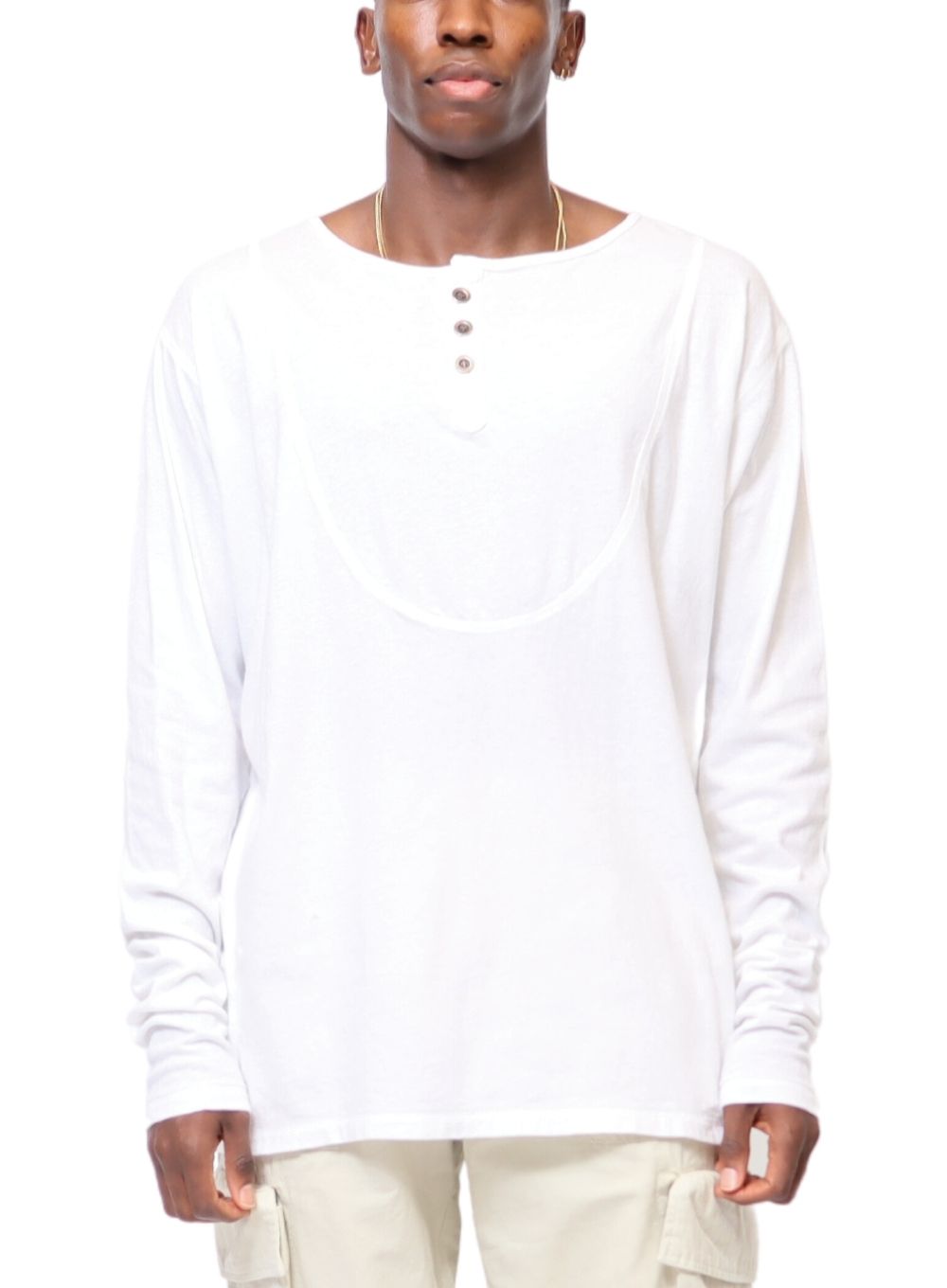 GREG LAUREN | Long Sleeve Bib Henley – Joan Shepp