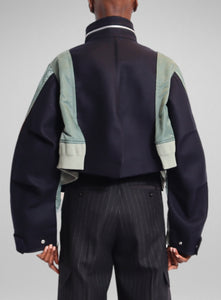 SACAI | Wool Melton Nylon Twill Mix Jacket