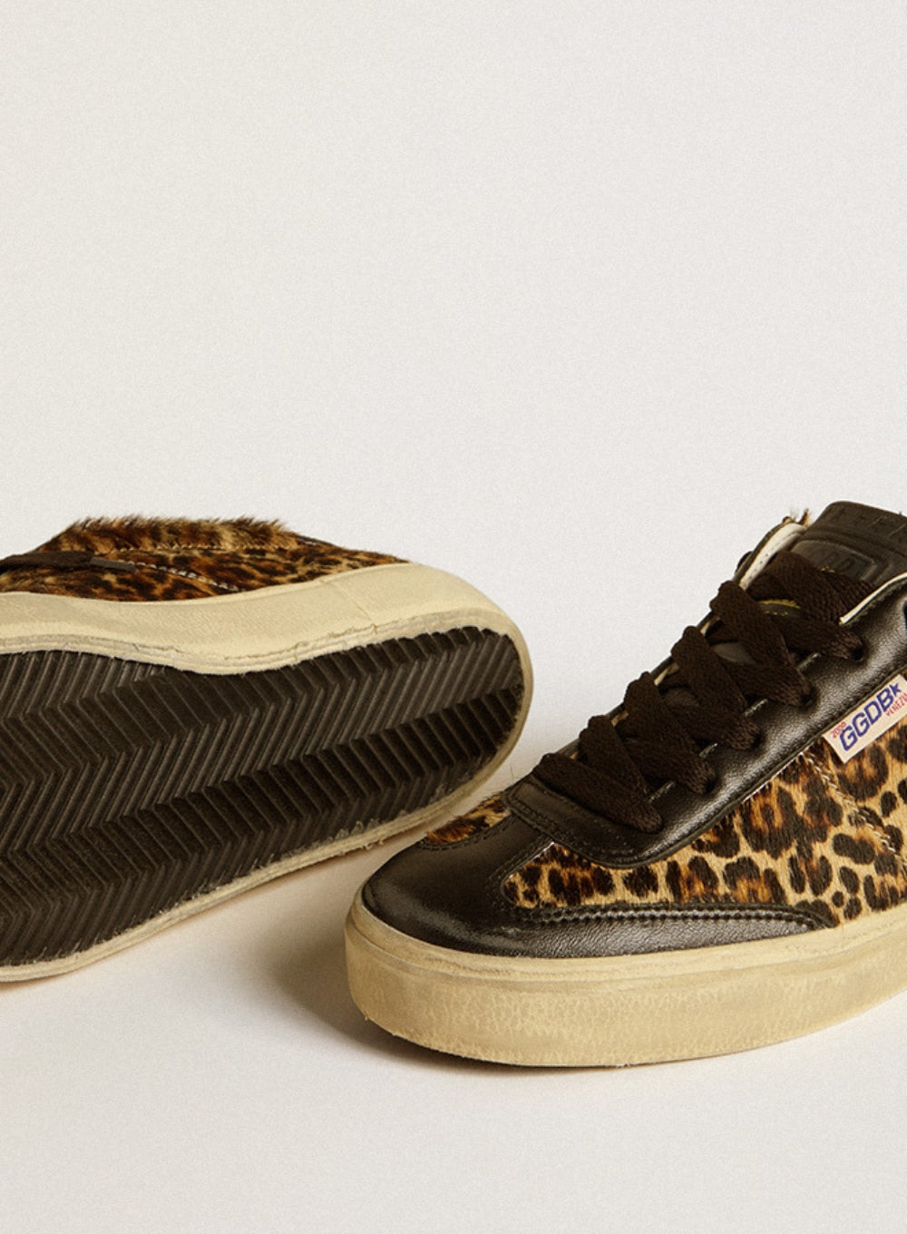 GOLDEN GOOSE | Soul-Star Leopard Print Calf Hair Sneaker