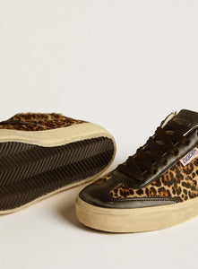 GOLDEN GOOSE | Soul-Star Leopard Print Calf Hair Sneaker