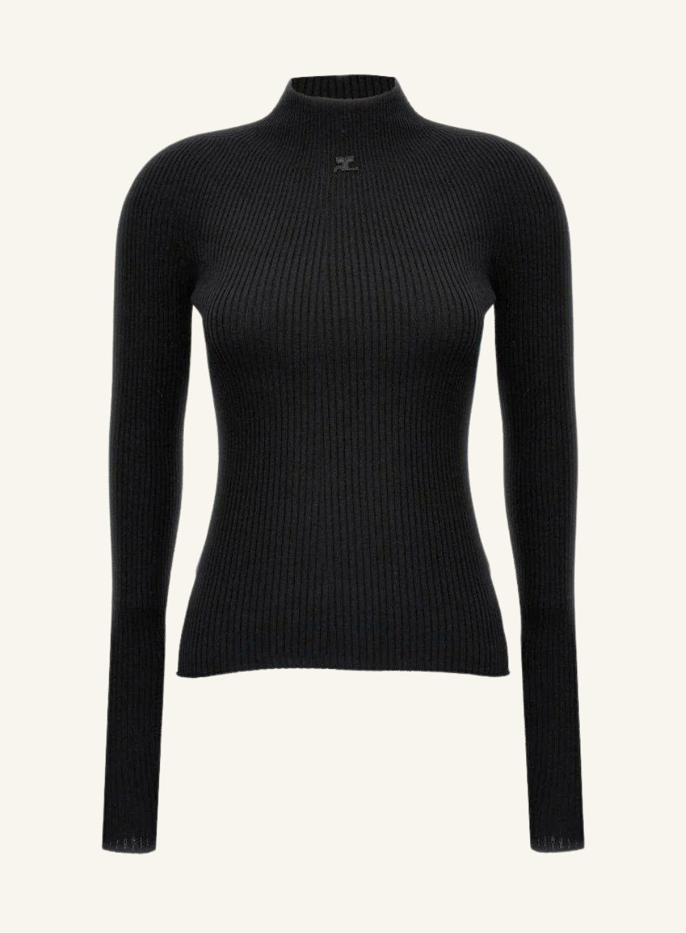 COURREGÈS | Mockneck Light Rib Sweater