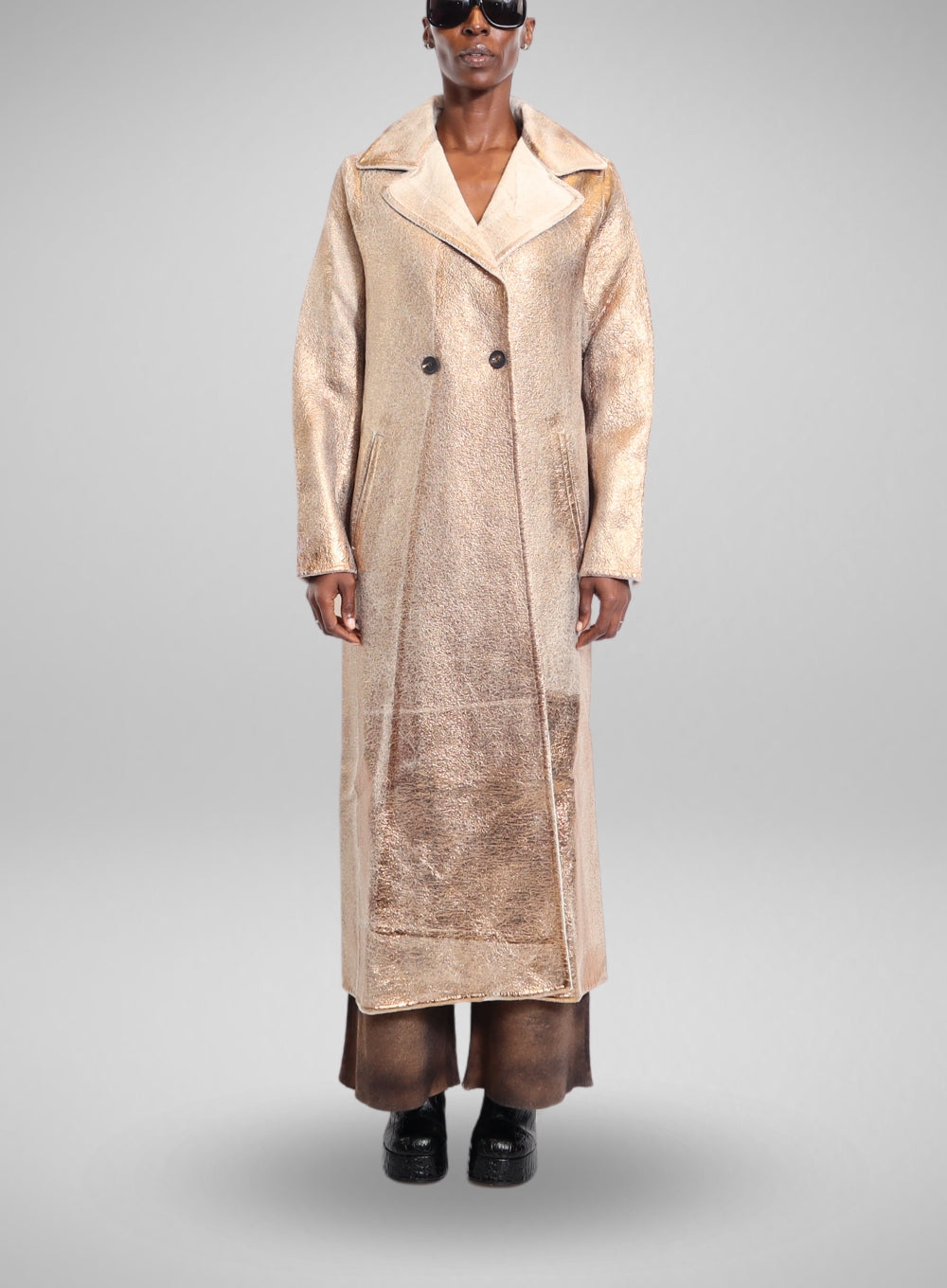 AVANT TOI | Laminated Long Rever Coat