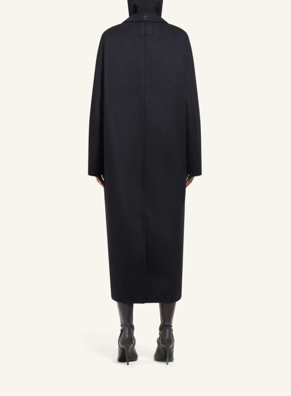 COURREGÈS | Cocoon Silk Wool Double Face Coat