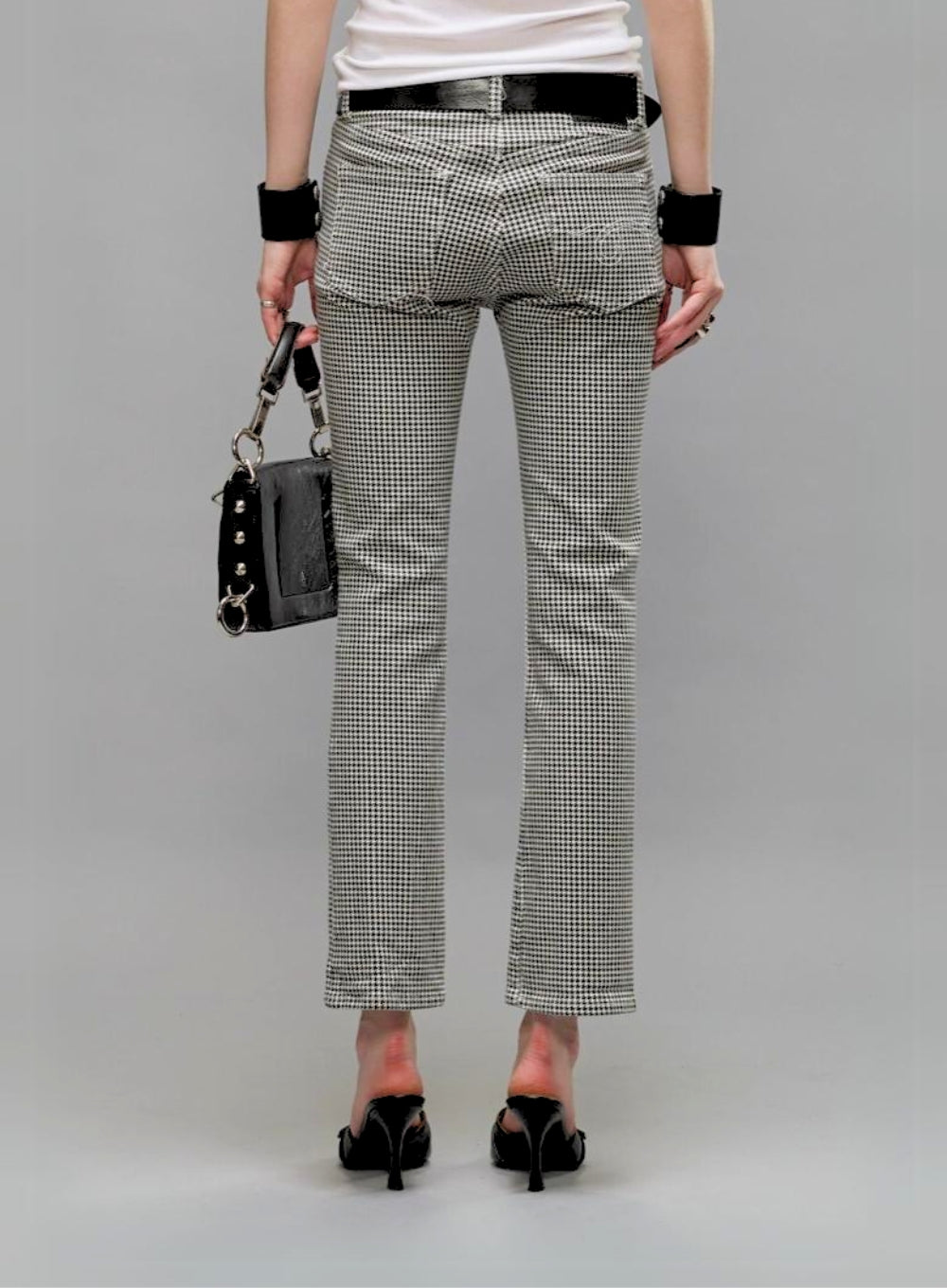 R13 | Kick Fit Jean in Houndstooth