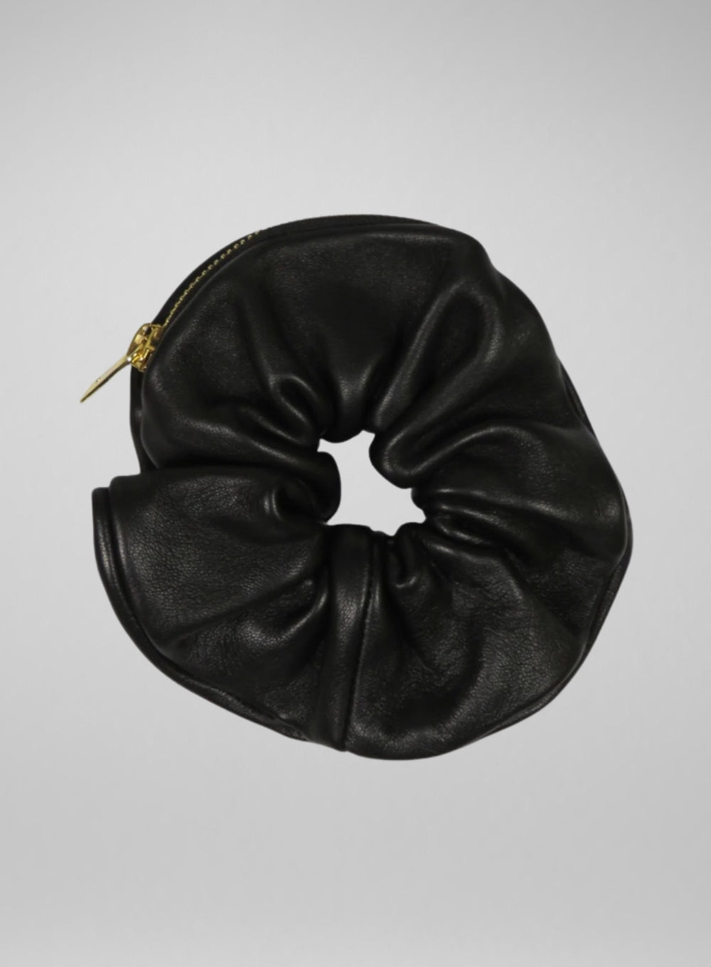 SACAI | Leather Scrunchie Zip Pouch