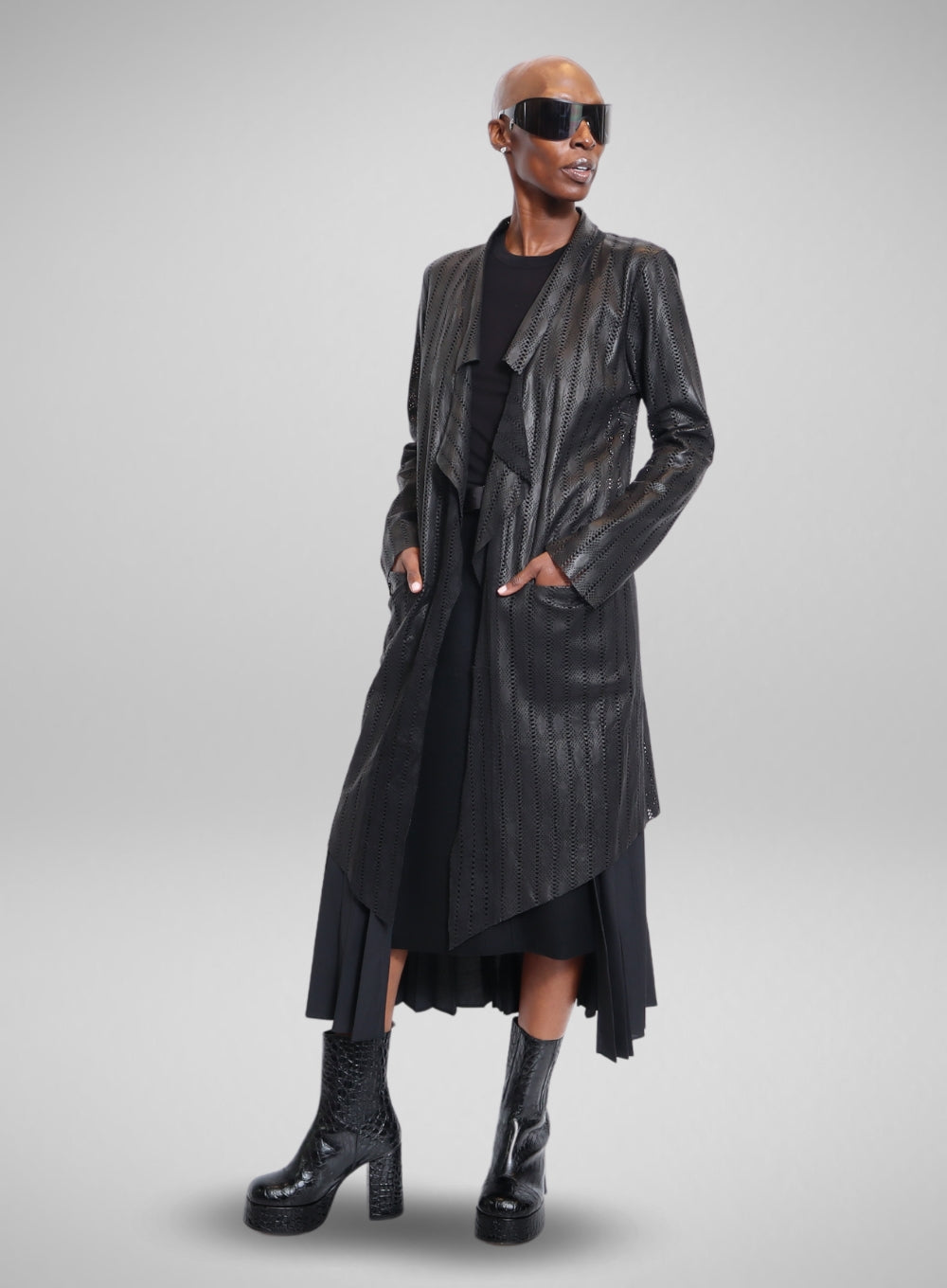 GIORGIO BRATO | Laser Cut Leather Trench