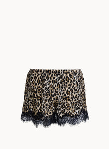 GOLD HAWK | Silk Animal Print Shorts