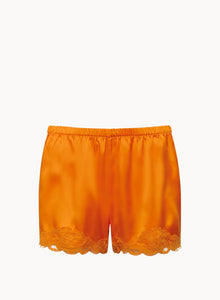 GOLD HAWK | Laced Trimmed Silk Shorts