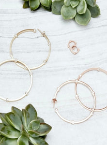 RACHEL KATZ | Large Cage Hoops With Diamond Facets