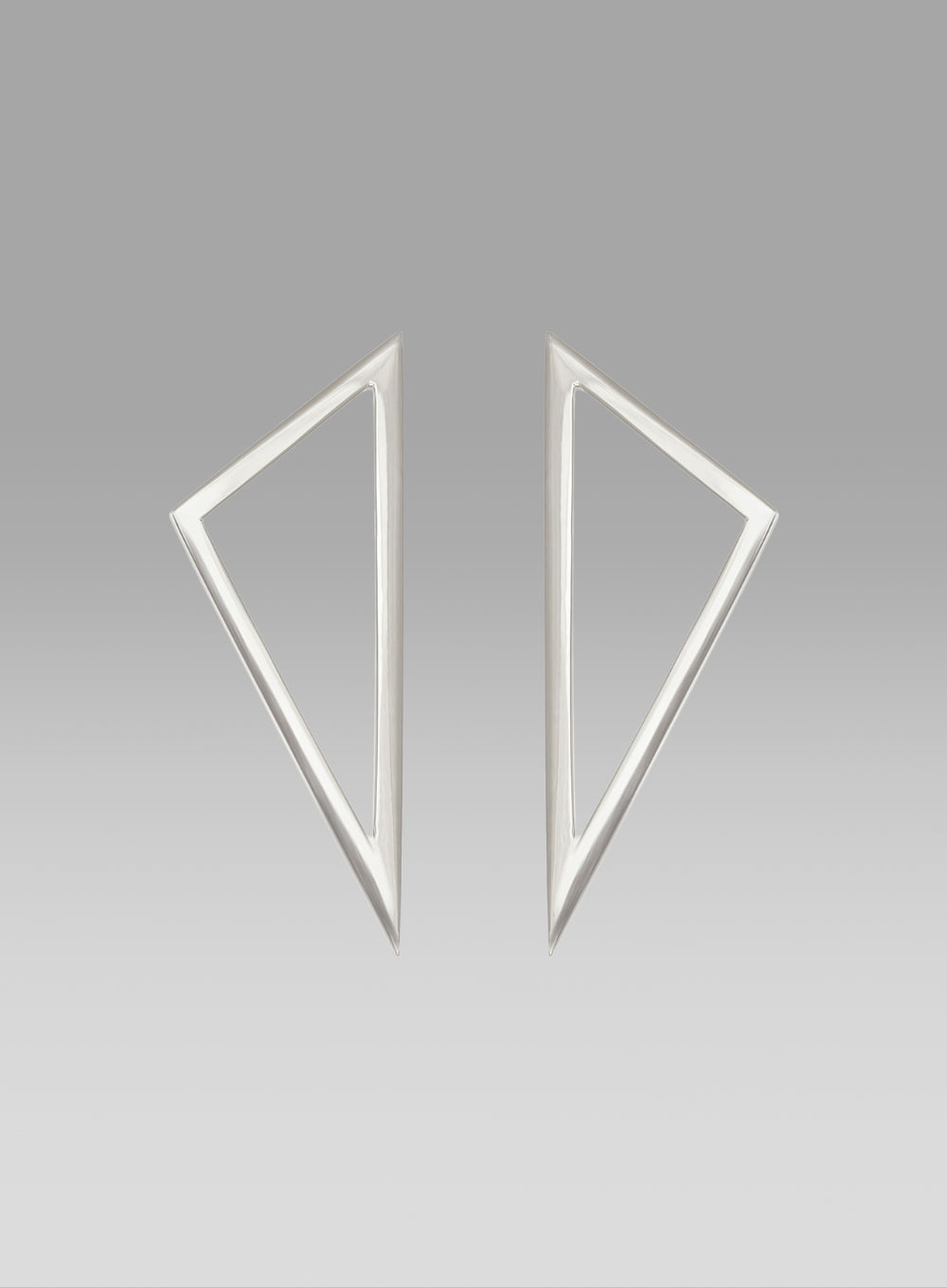 RACHEL KATZ | Medium White Gold Triangle Earrings