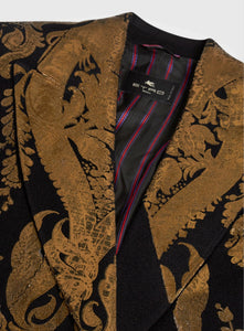 ETRO | Metallic Print Double Breasted Jacket