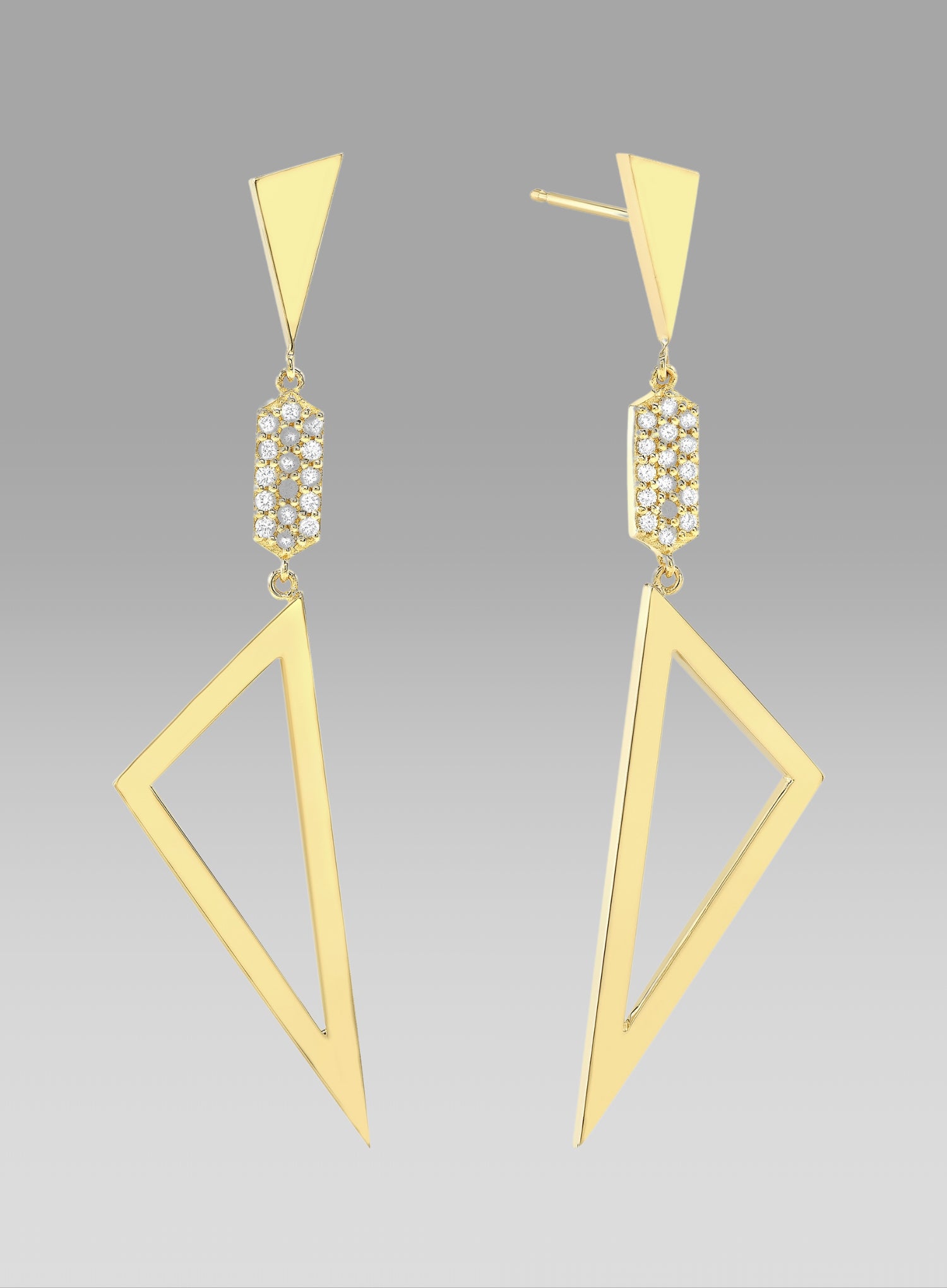 RACHEL KATZ | Multi Shape Earring With Diamond Middle