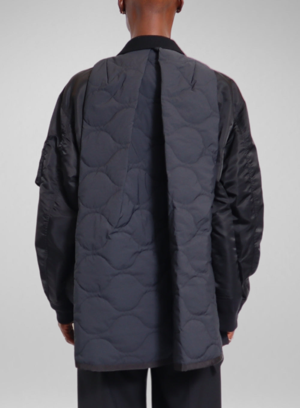 SACAI | Wool Melton Nylon Twill Mix Quilted Blouson