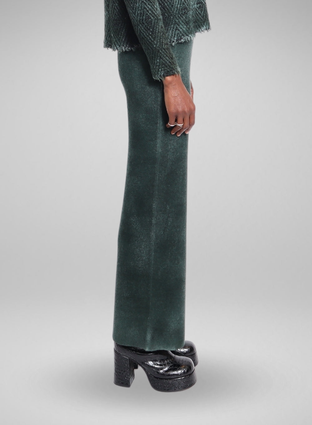 AVANT TOI | Cashmere Wool Needle Stitched Trouser