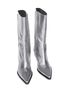 Silver pointed 2025 toe boots