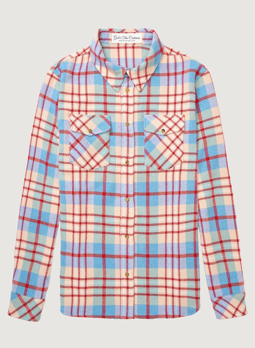 GOD'S TRUE CASHMERE | Al's Run Tartan Cashmere Shirt