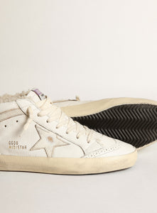 GOLDEN GOOSE | Shearling Lined Mid-Star Leather Sneaker