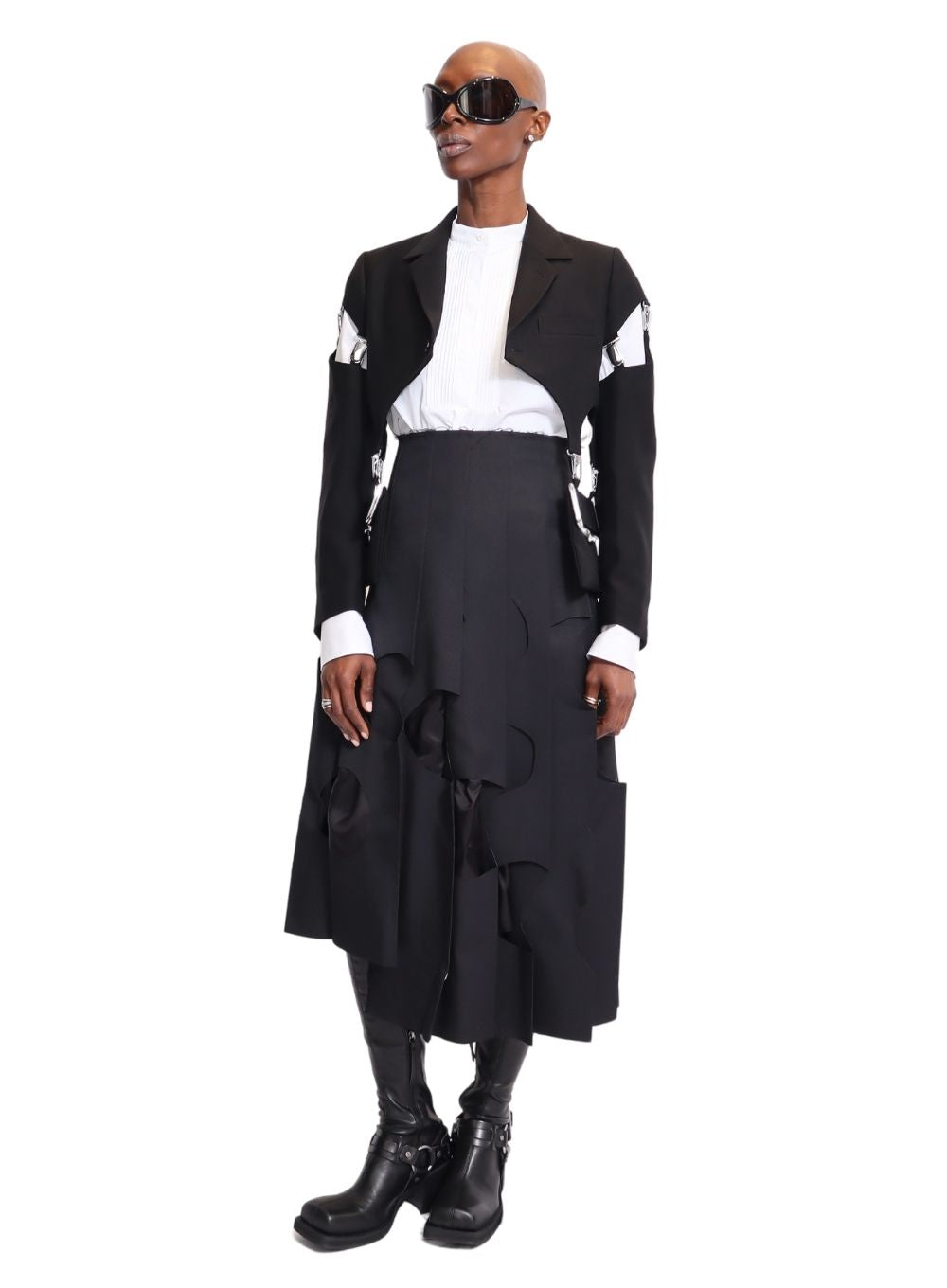 NOIR KEI NINOMIYA | Jacket With Detachable Sleeves & Purse Pockets 