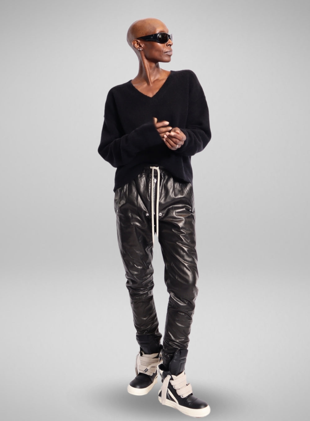 RICK OWENS | Leather Bela Joggers