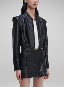 SIMKHAI | Doreen Vegan Leather Bomber Jacket