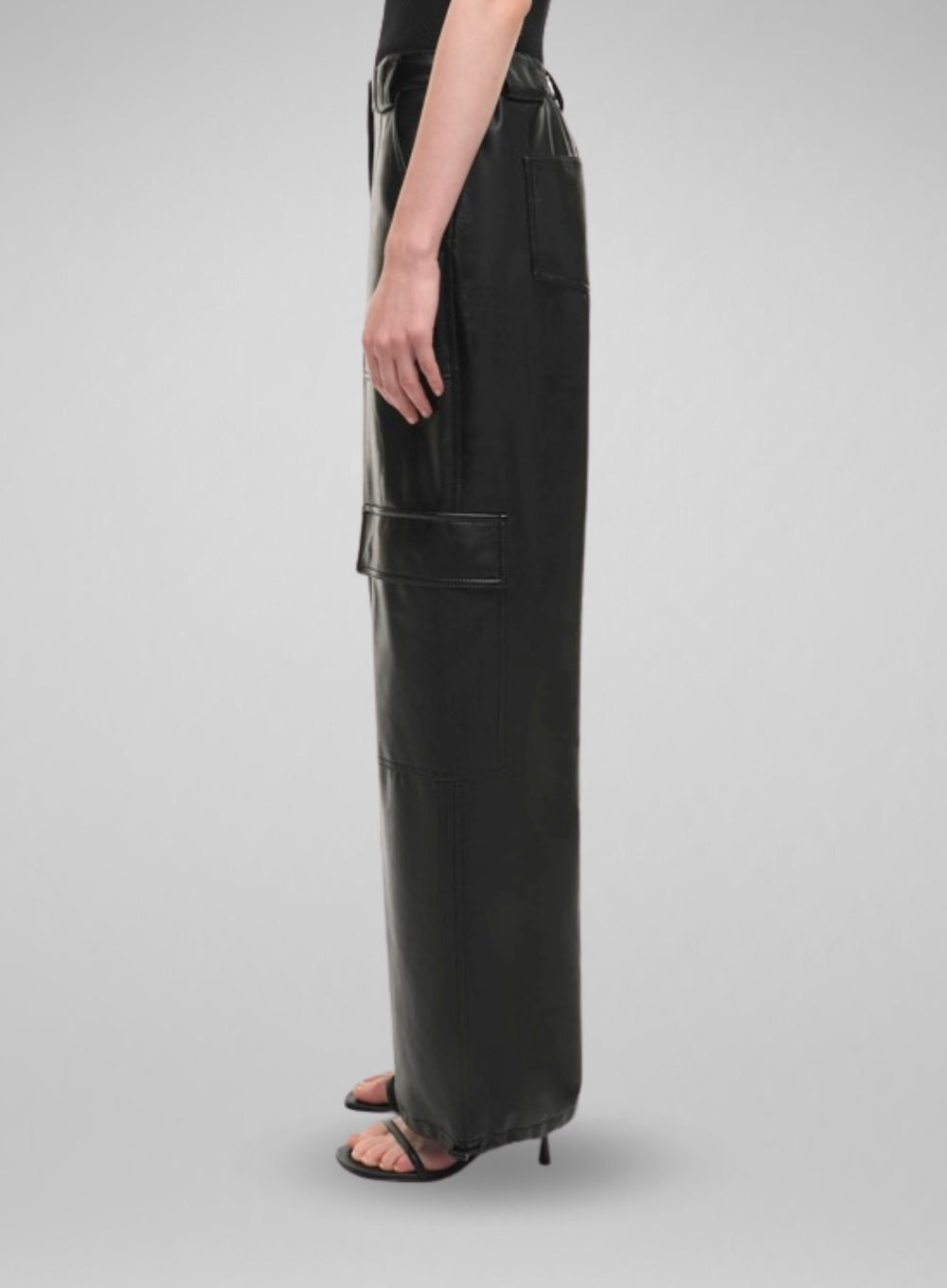 SIMKHAI | Sofia Vegan Leather Cargo Pant