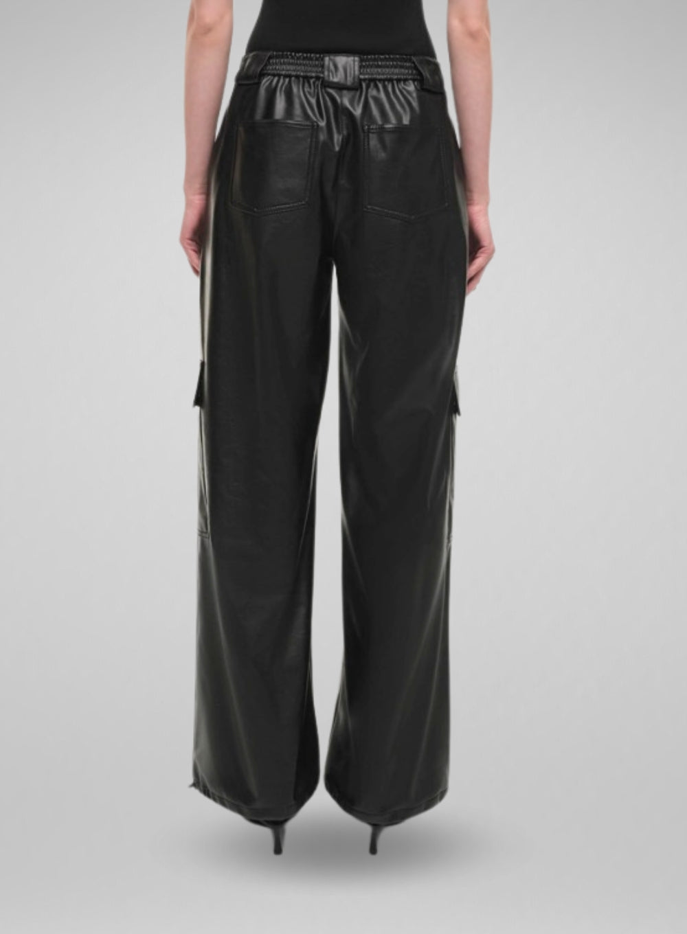 SIMKHAI | Sofia Vegan Leather Cargo Pant