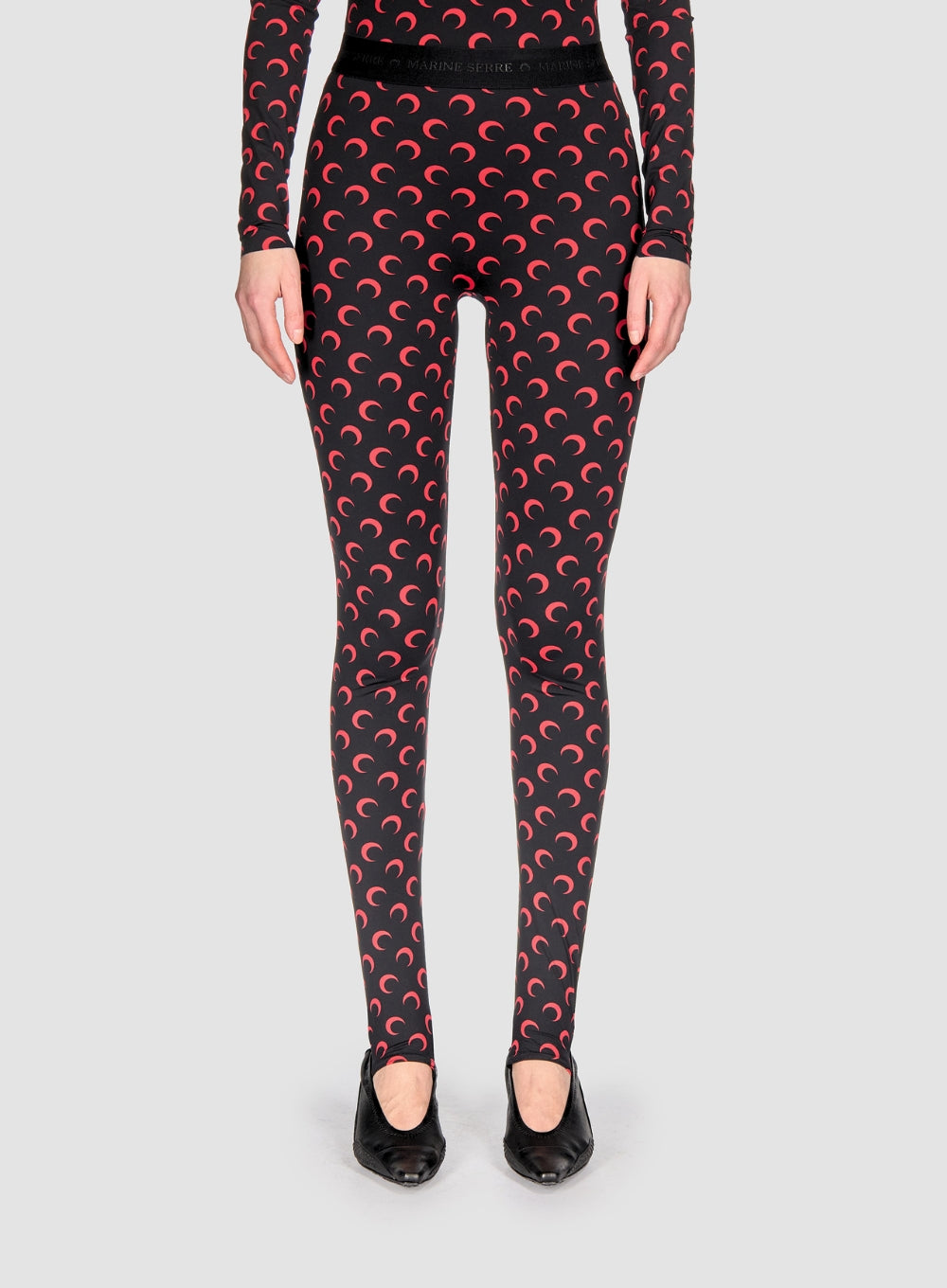 MARINE SERRE | Moon Print Jersey Stirrup Leggings