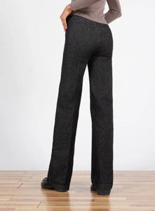 AVENUE MONTAIGNE | Flavia Black Denim Pant