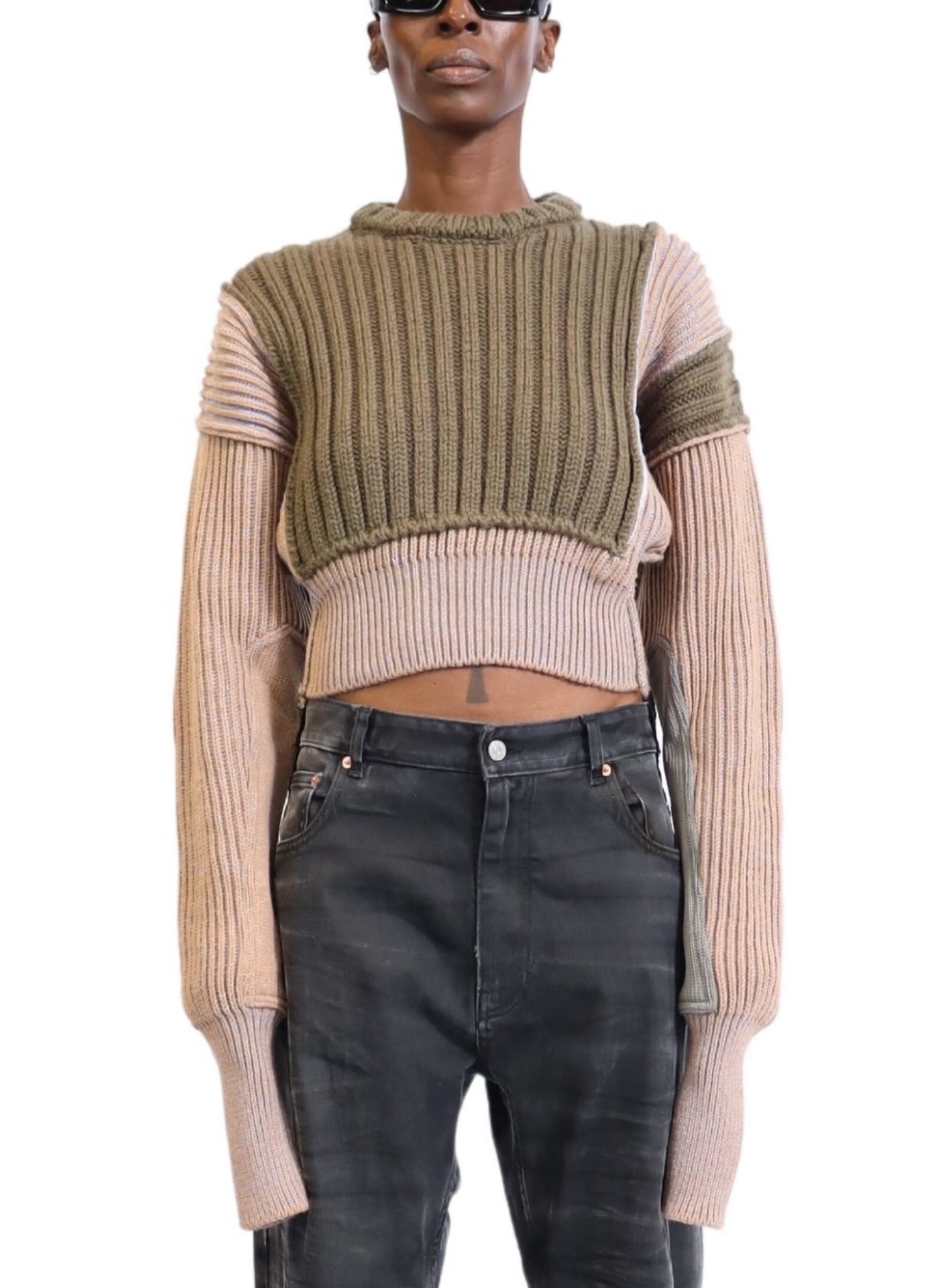 MM6 by MAISON MARGIELA | Two-Tone Crewneck Sweater