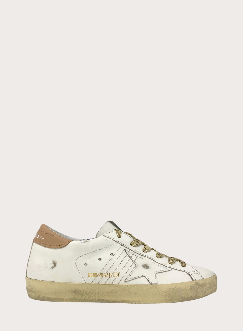 GOLDEN GOOSE | Super-Star Leather Sneaker With Glitter Laces