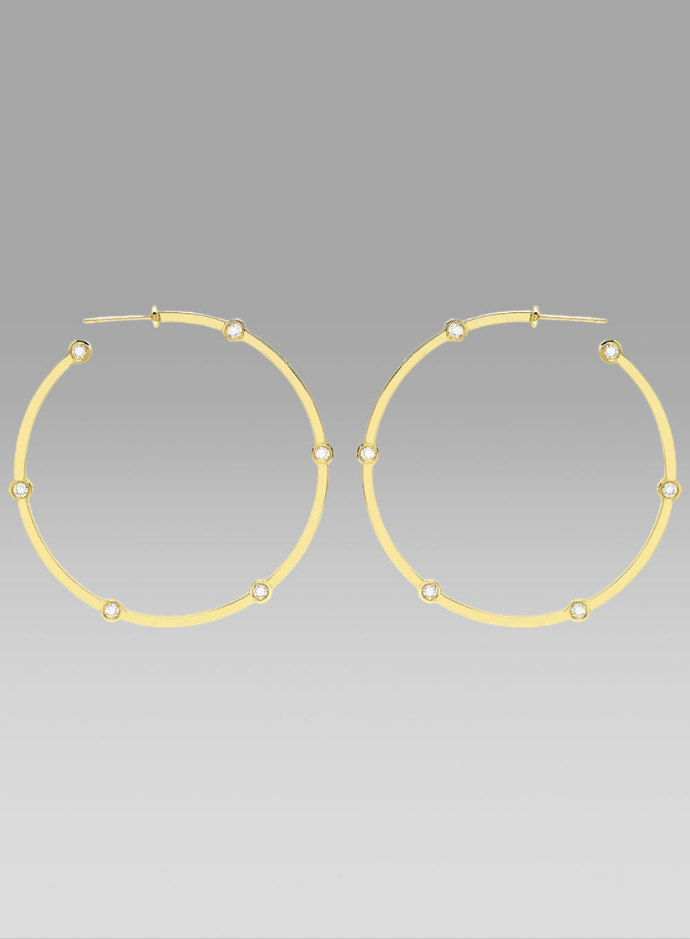 RACHEL KATZ | Large Cage Hoops With Diamond Facets