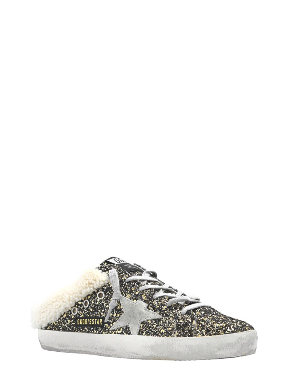 GOLDEN GOOSE | Super-Star Glitter Sabot with Shearling – Joan Shepp